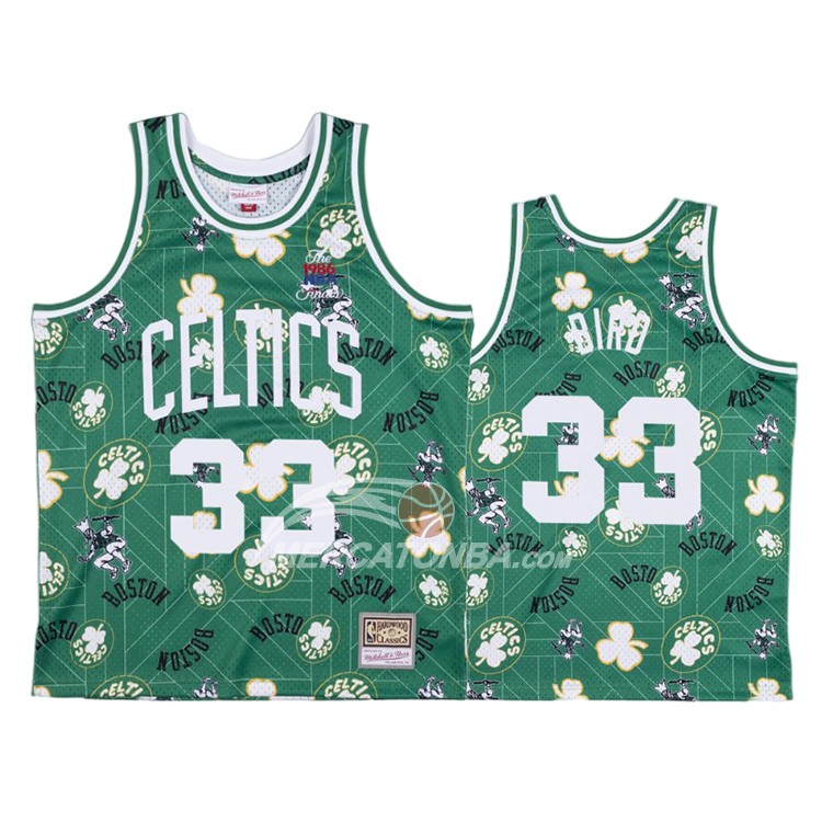 Maglia Boston Celtics Larry Bird Hardwood Classics Tear Up Pack Verde